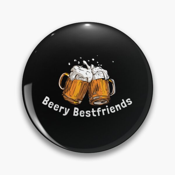 Item preview, Beery best friends text with two cheering beer glasses designed and sold by H1gh5.