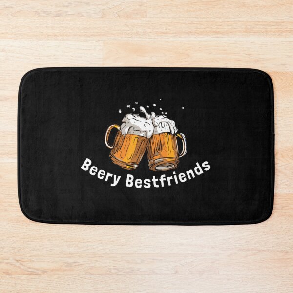 Item preview, Beery best friends text with two cheering beer glasses designed and sold by H1gh5.