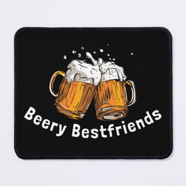 Item preview, Beery best friends text with two cheering beer glasses designed and sold by H1gh5.