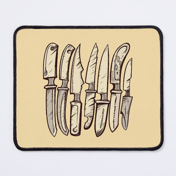 Aperçu de l'œuvre Set of Kitchen Knifes Cartoon Style créée et vendue par Arncil.