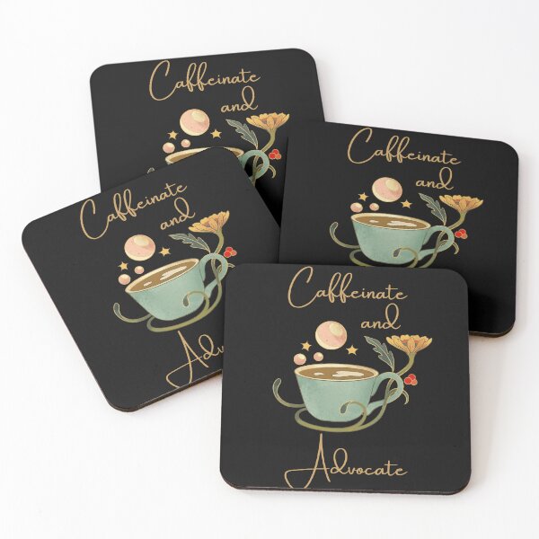 Item preview, Caffeinate and Advocate designed and sold by Sweet-Tees-plz.