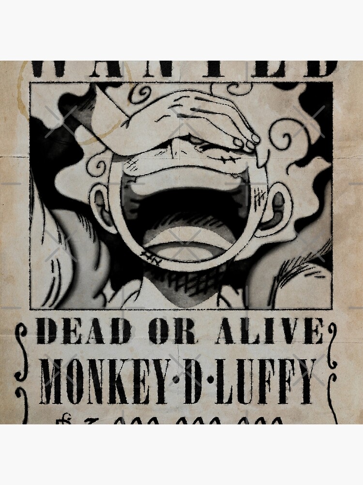 Luffy nika new one piece bounty poster, an art print by rizki