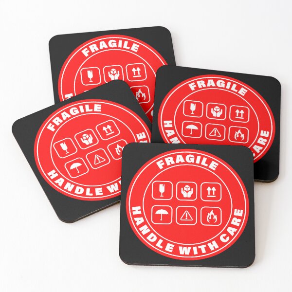 Item preview, Red Sticker with 'Fragile - Handle with Care': Promote Safe and Secure Handling of Delicate Items designed and sold by StudioLiteDaLu.