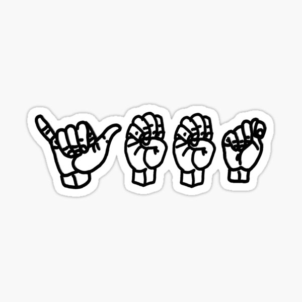 Yeet American Sign Language Sticker