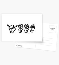 Yeet American Sign Language Postcards