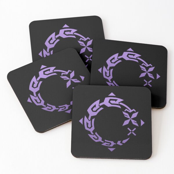 Item preview, Kuki Shinobu logo in electro colours - Genshin Impact designed and sold by damomonkey.
