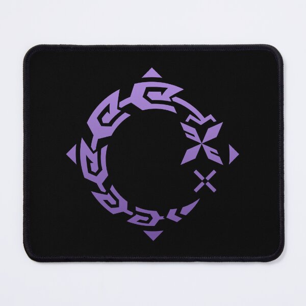 Item preview, Kuki Shinobu logo in electro colours - Genshin Impact designed and sold by damomonkey.