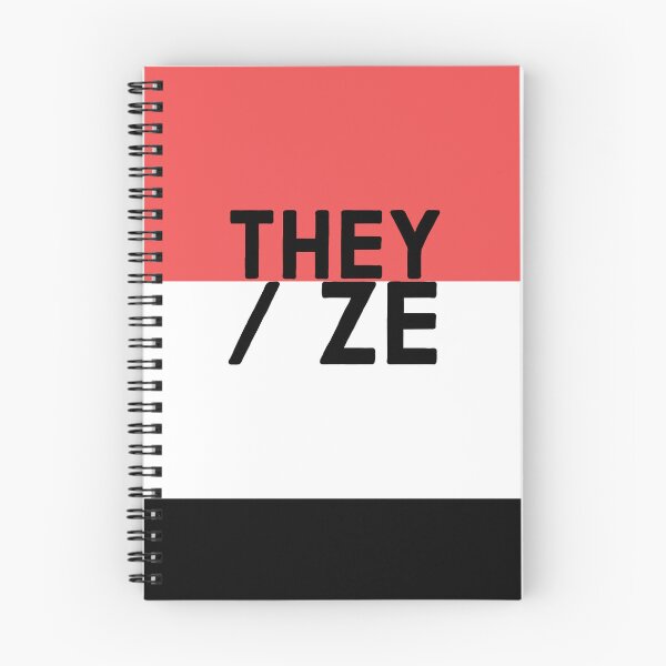 Item preview, They/Ze pronouns on a red and white background designed and sold by MxA19.
