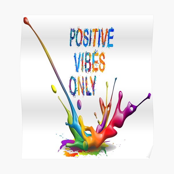 Good Vibes Only Motivational Quote On Abstract Liquid Background