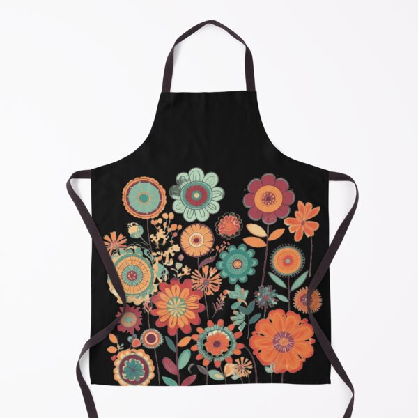 Aperçu de l'œuvre Colorful Retro Wildflowers créée et vendue par CRAZY&ART.