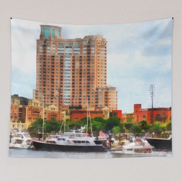 Item preview, Baltimore MD - Boats at Inner Harbor  designed and sold by Susan Savad.