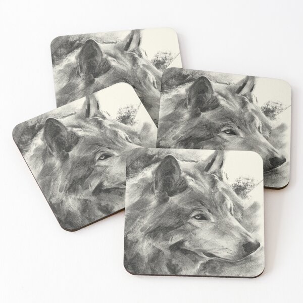 Item preview, Wolf Art, Wolf Portrait Drawing, Animal Gift, Wolf Gifts designed and sold by Rachel Felicity  Art.