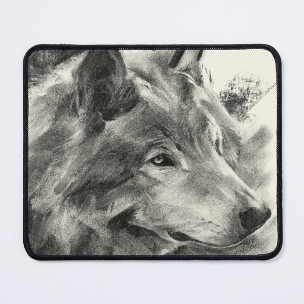 Item preview, Wolf Art, Wolf Portrait Drawing, Animal Gift, Wolf Gifts designed and sold by Rachel Felicity Art.
