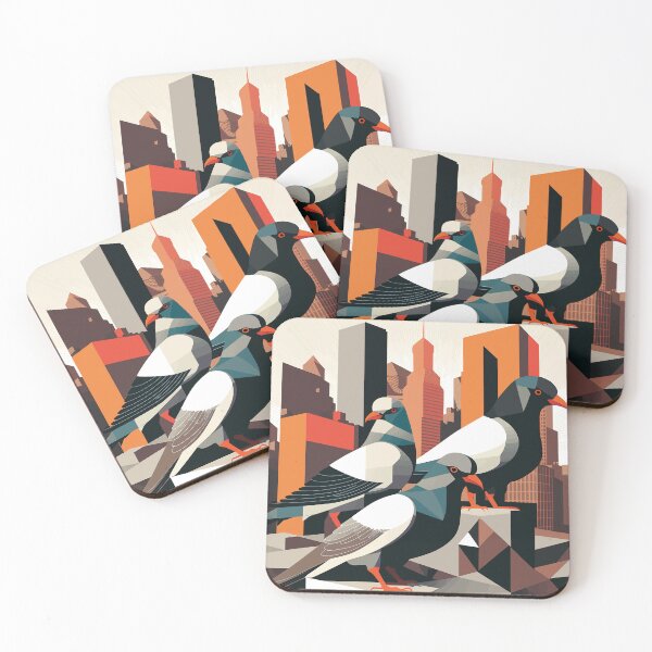 Item preview, New York landscape with pigeons on the roofs fine art for home decoration. designed and sold by paulo silveira.