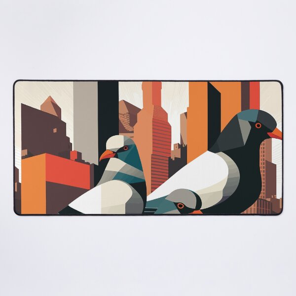 Item preview, New York landscape with pigeons on the roofs fine art for home decoration. designed and sold by paulo silveira.