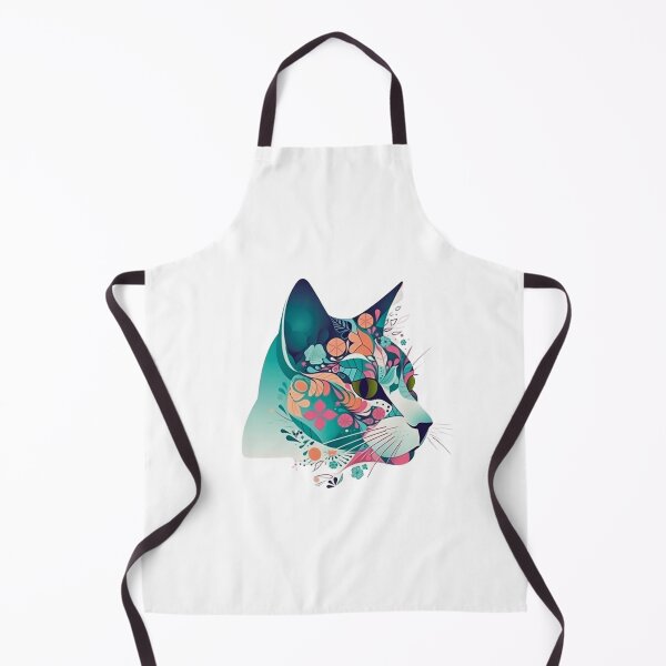 Item preview, green-eyed colorful fractal cat designed and sold by Len-adeu.
