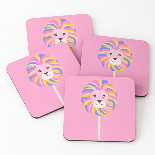 Item preview, Luminous Lion & Lollipop Quirky Art Retro Poster designed and sold by PinkNomad.