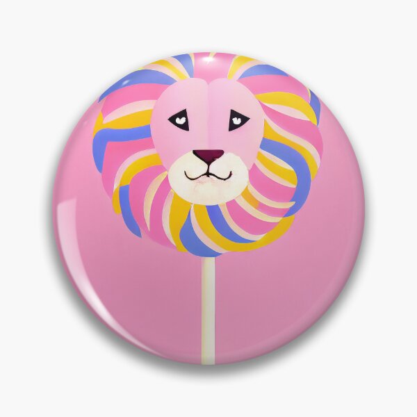 Artikelvorschau, Luminous Lion & Lollipop Quirky Art Retro Poster entworfen und verkauft von PinkNomad.