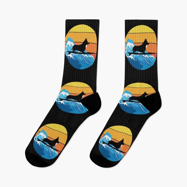 Item preview, Cardigan Welsh Corgi Dog Surfing Beach Sea Waves designed and sold by CuteDesigns1.