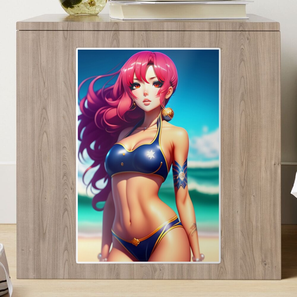 Cartoon anime Girl bikini summer