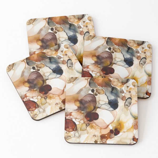 Item preview, Alcohol Ink  - Elegant Earth Tones - Handcrafted Home Decor Accent designed and sold by Shadi Rosenow.