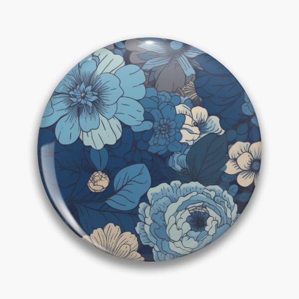 Item preview, Artistic Flower Pattern Blue designed and sold by BlueCrossDesign.
