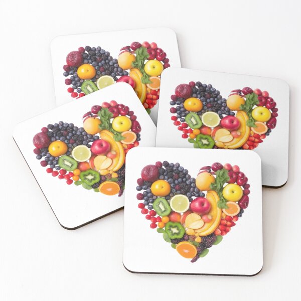 Artikelvorschau, A colorful mix of detox fruits and vegetables arranged in the shape of a heart 1 entworfen und verkauft von jetaiart.