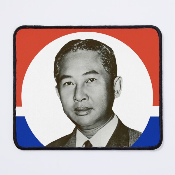 Item preview, Lon Nol 1970 Phnom Penh Cambodia Campaign Poster Against Sihanouk before Khmer Rouge designed and sold by RetroBasketball.