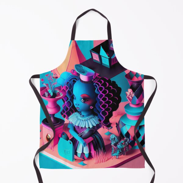 Item preview, Cyberpunk Black Girl in Pink Blue Land designed and sold by dcwildfinds.
