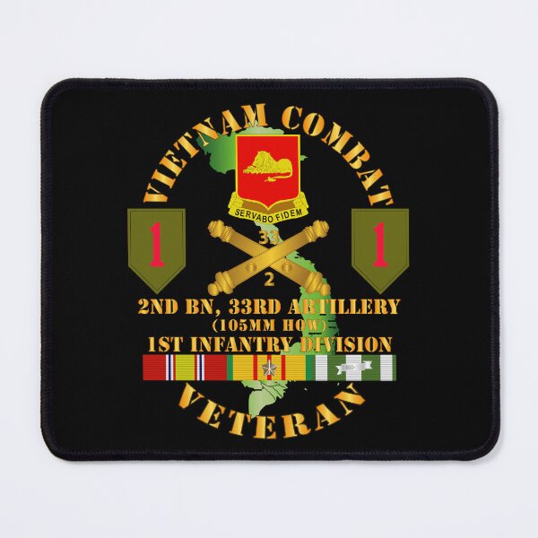 Item preview, Army - Vietnam Combat Vet - 2nd Bn 33rd Artillery - 1st Inf Div SSI designed and sold by Military Insignia Products.