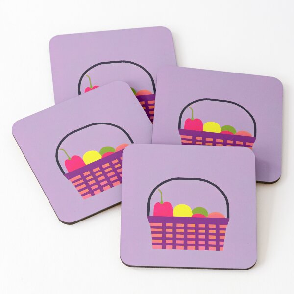 Item preview, Minimalist Fruit Basket 90s Nostalgia Retro Poster designed and sold by PinkNomad.