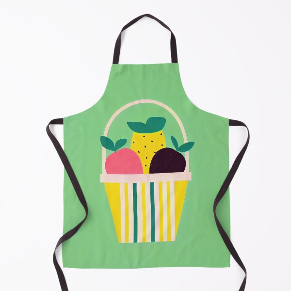 Aperçu de l'œuvre Minimalist Fruit Basket Colorful Display Retro Poster créée et vendue par PinkNomad.