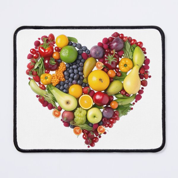 Item preview, A colorful mix of detox fruits and vegetables arranged in the shape of a heart 3 designed and sold by jetaiart.