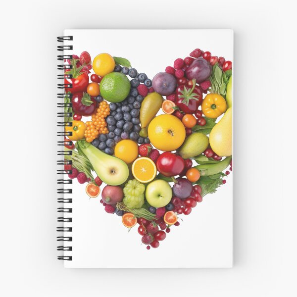 Item preview, A colorful mix of detox fruits and vegetables arranged in the shape of a heart 3 designed and sold by jetaiart.
