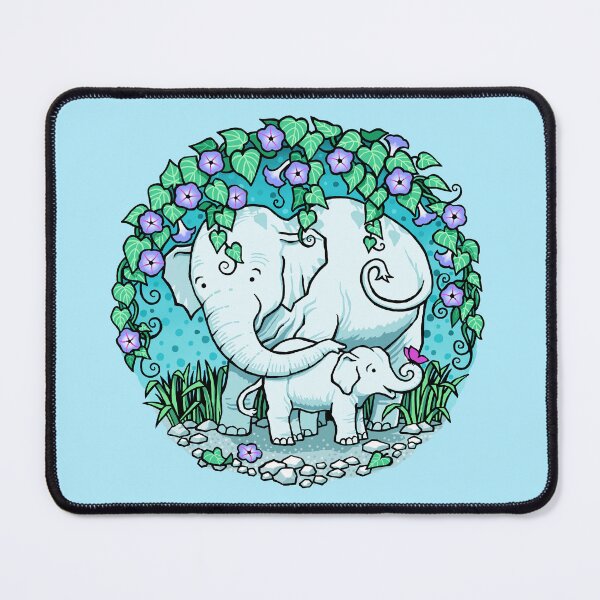 Item preview, Elephant Hideaway (Blue) designed and sold by Deborah Kindred.
