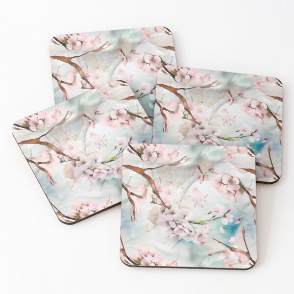 Item preview, Cherry Blossoms Soft Subtle Watercolor Pattern  designed and sold by ClairesPatterns.