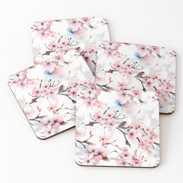 Item preview, Cherry Blossom Soft PInk Pastel Watercolor Pattern  designed and sold by ClairesPatterns.