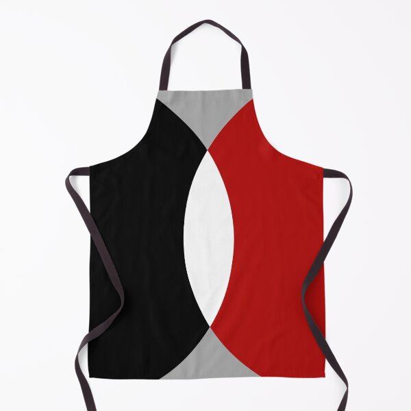 Item preview, Red and black abstract Mid Century circles designed and sold by BattaAnastasia.
