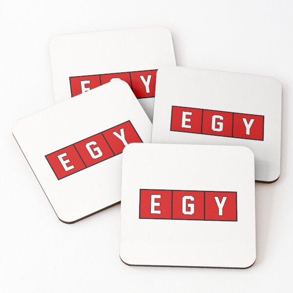 Item preview, EGY (Egypt) Trigram Tiles White / Black / Red designed and sold by PEK1787.