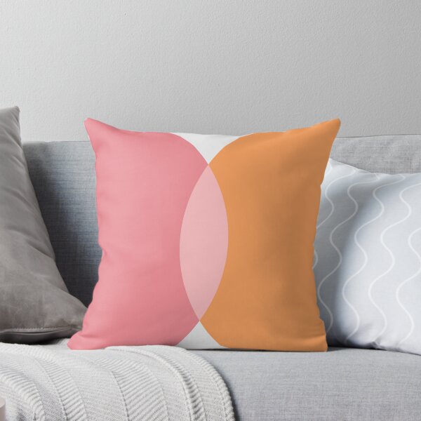 Item preview, Pink and orange abstract Mid Century circles designed and sold by BattaAnastasia.