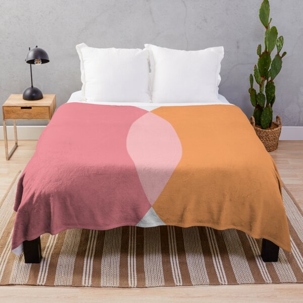 Item preview, Pink and orange abstract Mid Century circles designed and sold by BattaAnastasia.