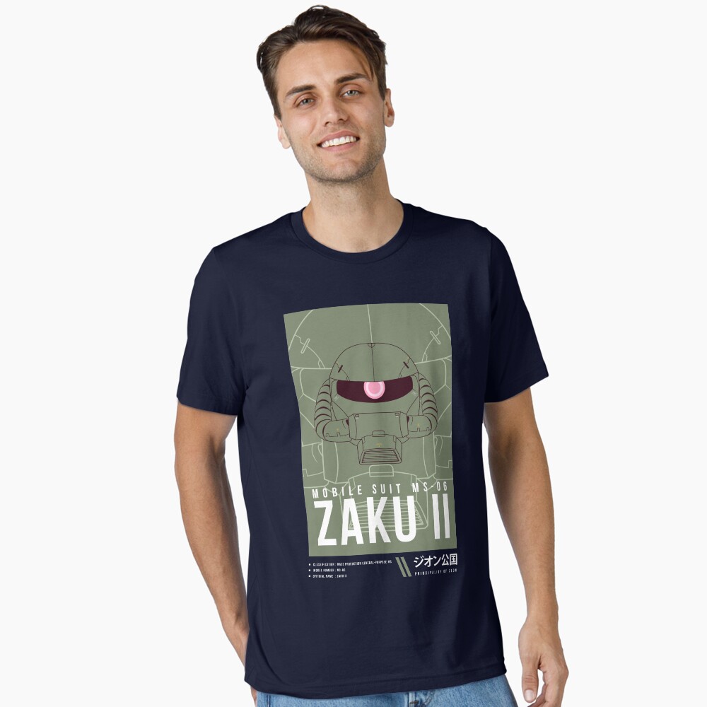 モビルスーツ Tシャツ MS-06F ZAKU II Amazon.co.jp: [Zipucos] 機動戦士ガンダム MS-06 半袖 Tシャツ