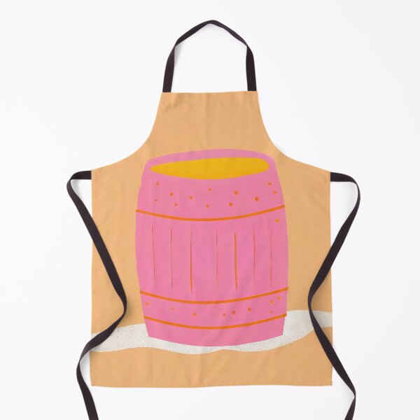 Aperçu de l'œuvre Pink Barrel Aging Whiskey in Oak Retro Poster créée et vendue par PinkNomad.