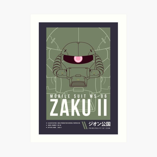 MS-06 Zaku II Ver. 2 Art Print