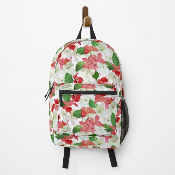 Item preview, Red and White Dogwoods Flowers Dahlia Pattern Design designed and sold by Tina Veenstra.