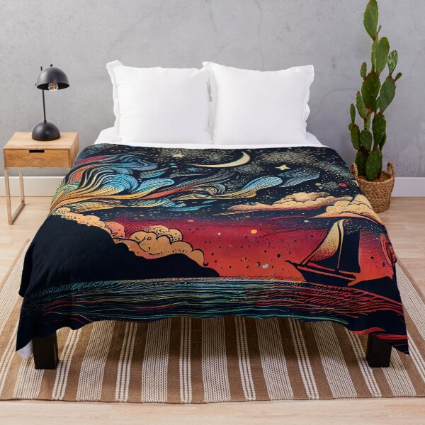 Item preview, Starry Night By The Ocean : Sailboat designed and sold by MTJ-Mushrooms.