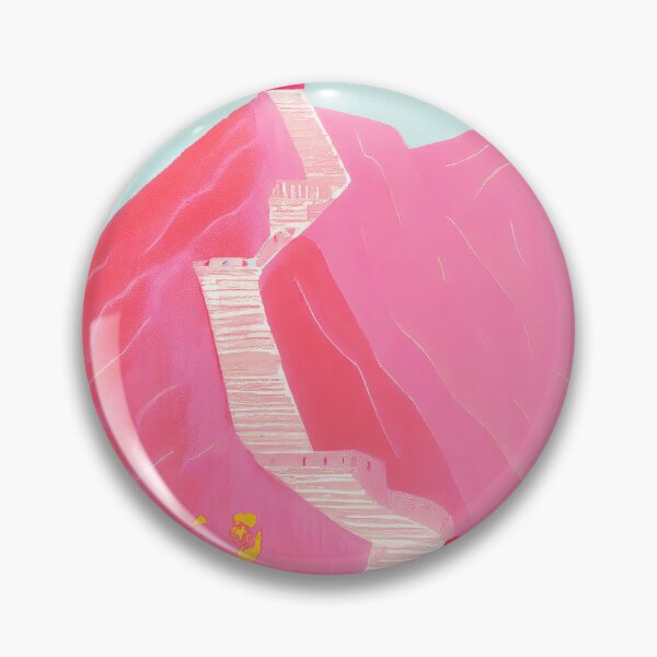 Item preview, Pink Wall Of China Retro Poster designed and sold by PinkNomad.