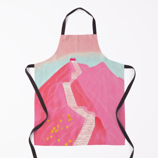 Item preview, Pink Wall Of China Retro Poster designed and sold by PinkNomad.