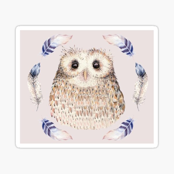 Wise Old Owl Design Sticker