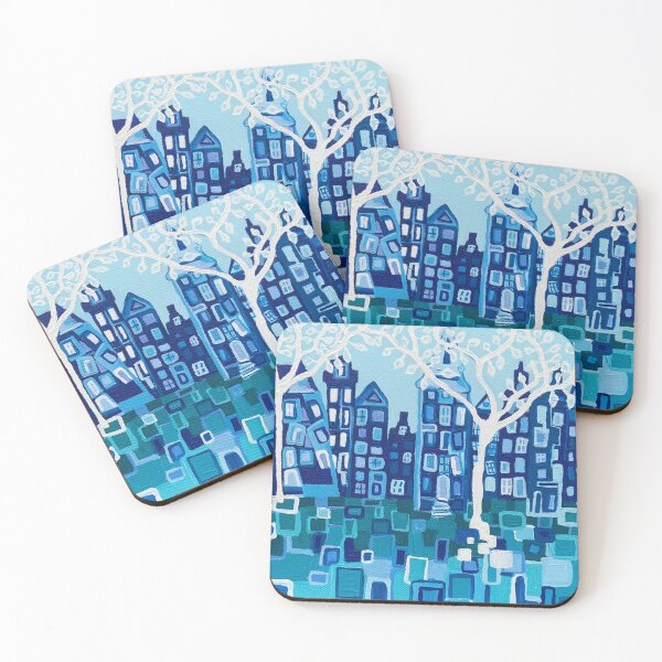 Item preview, Amsterdam Acrylic Painting: Along the Cobbled Streets designed and sold by Jaraart.